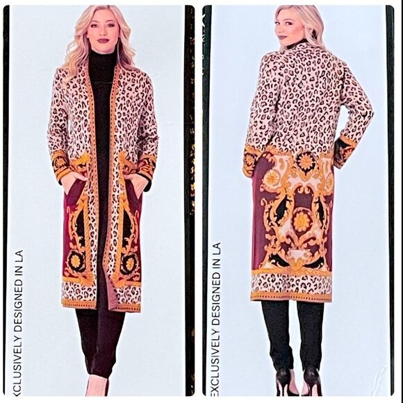 NWT MAXSPORT Open Long Cardigan Size Medium - Picture 1 of 16
